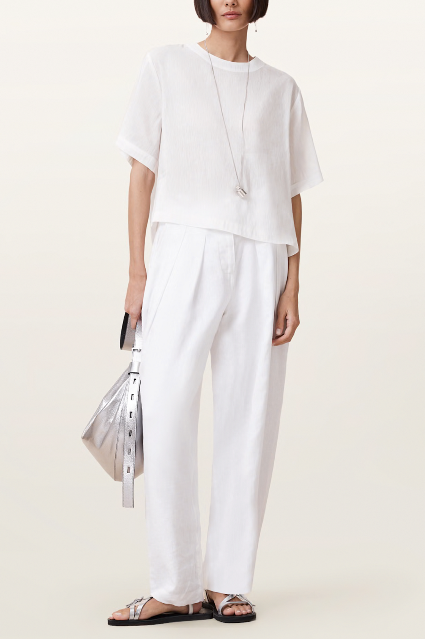 Becca Linen Barrel Leg Trousers