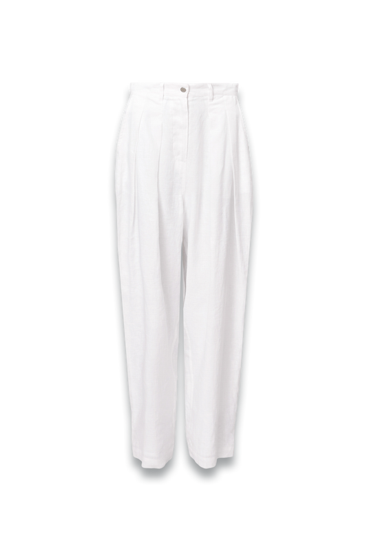 Becca Linen Barrel Leg Trousers