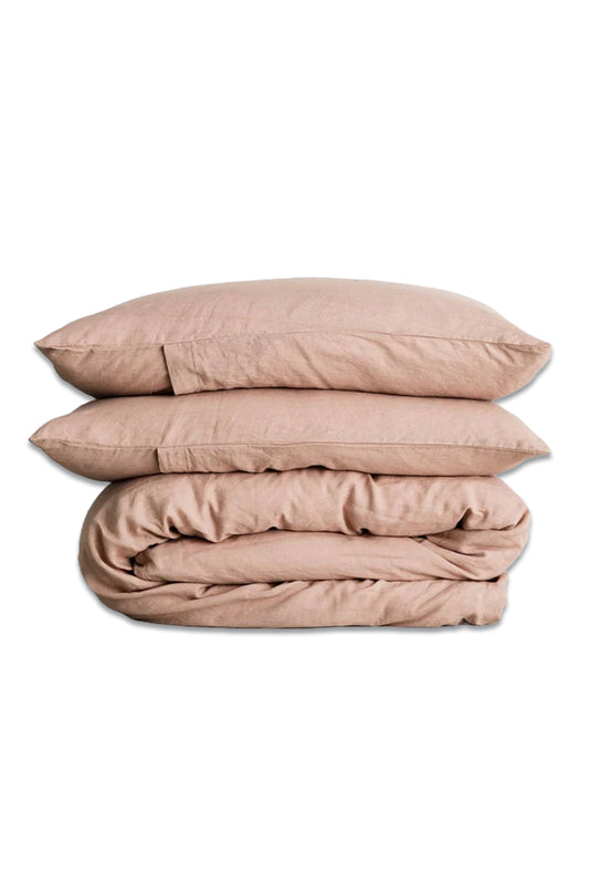 Linen Duvet Cover Set - Fawn