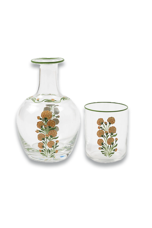 Murano Marigold Hand-Painted Bedside Set