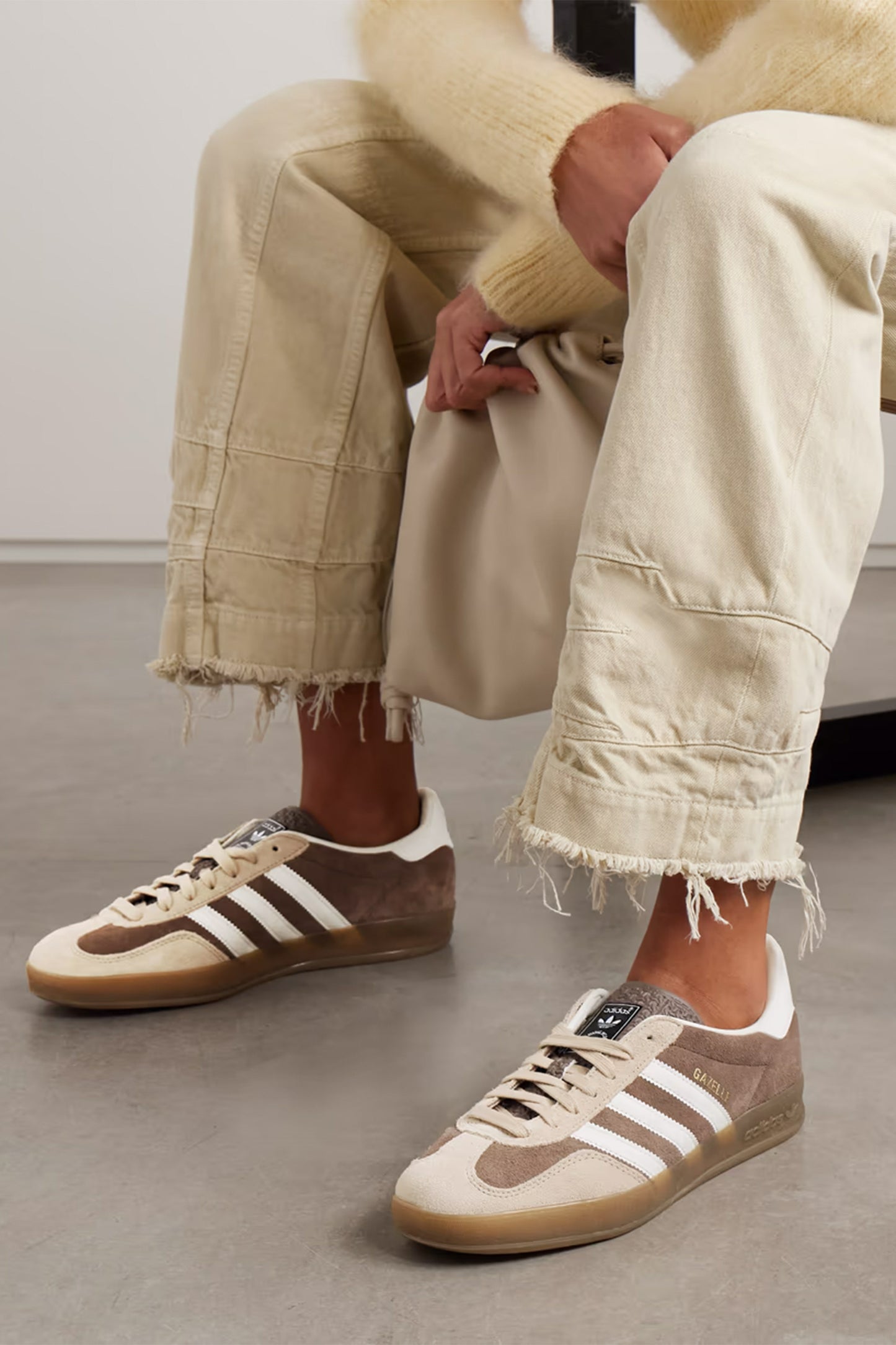 Gazelle Indoor leather-trimmed suede sneakers