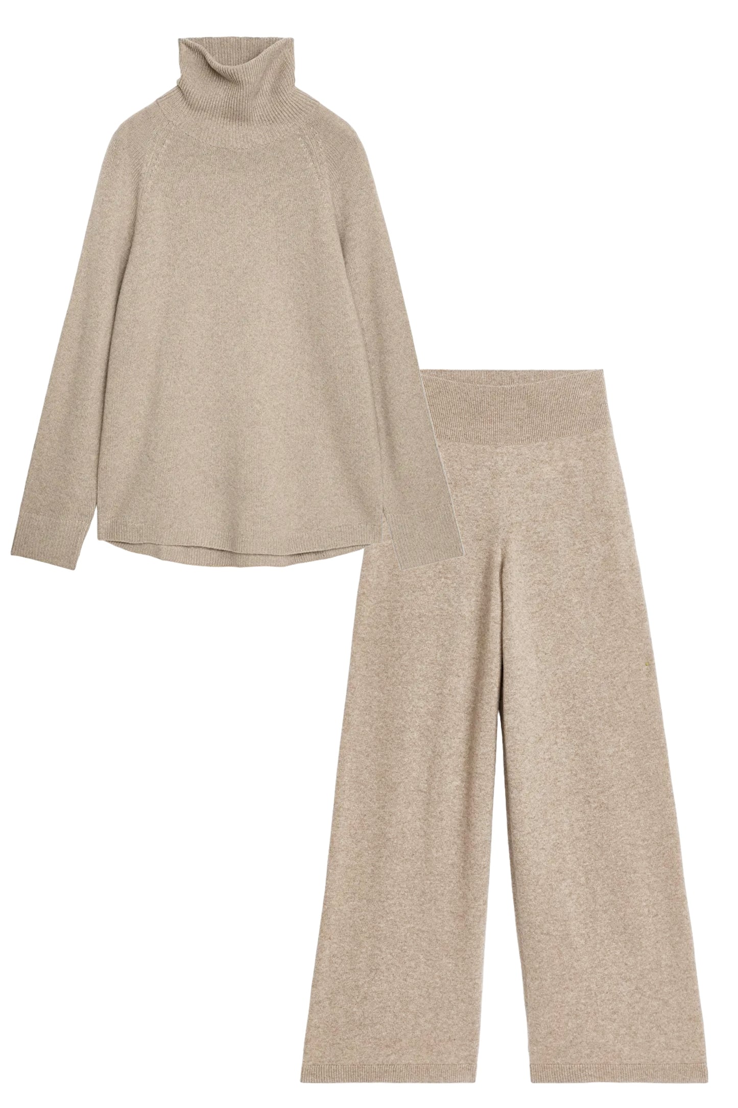 Roll-Neck Cashmere Jumper & Trousers