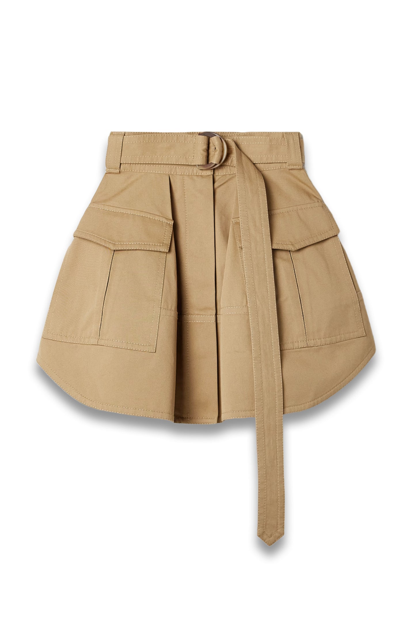 Illuminate Cargo Belted Cotton-twill Mini Skirt