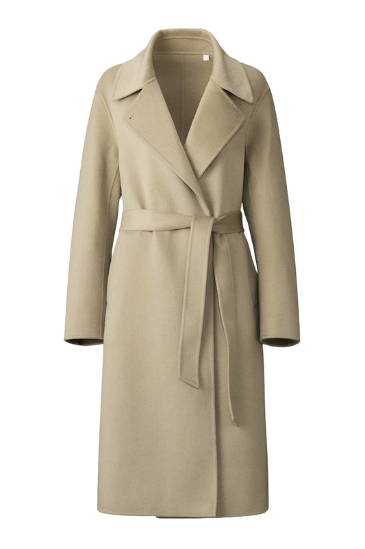 Wool Blend Wrap Coat