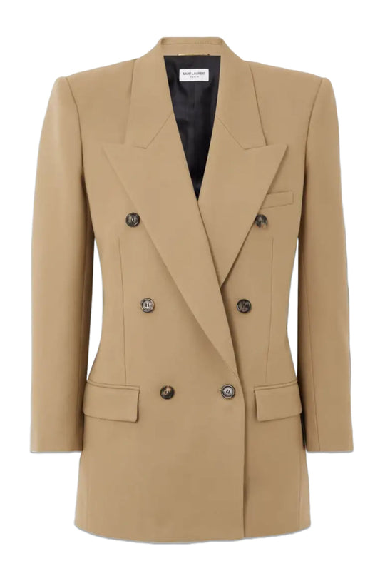 Double-Breasted Wool-Twill Blazer