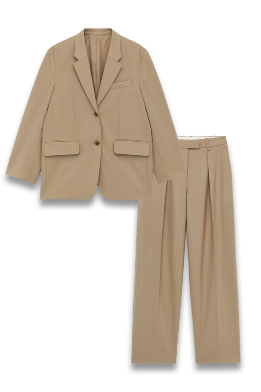 Oversized Wool Blazer and Tailored Trousers