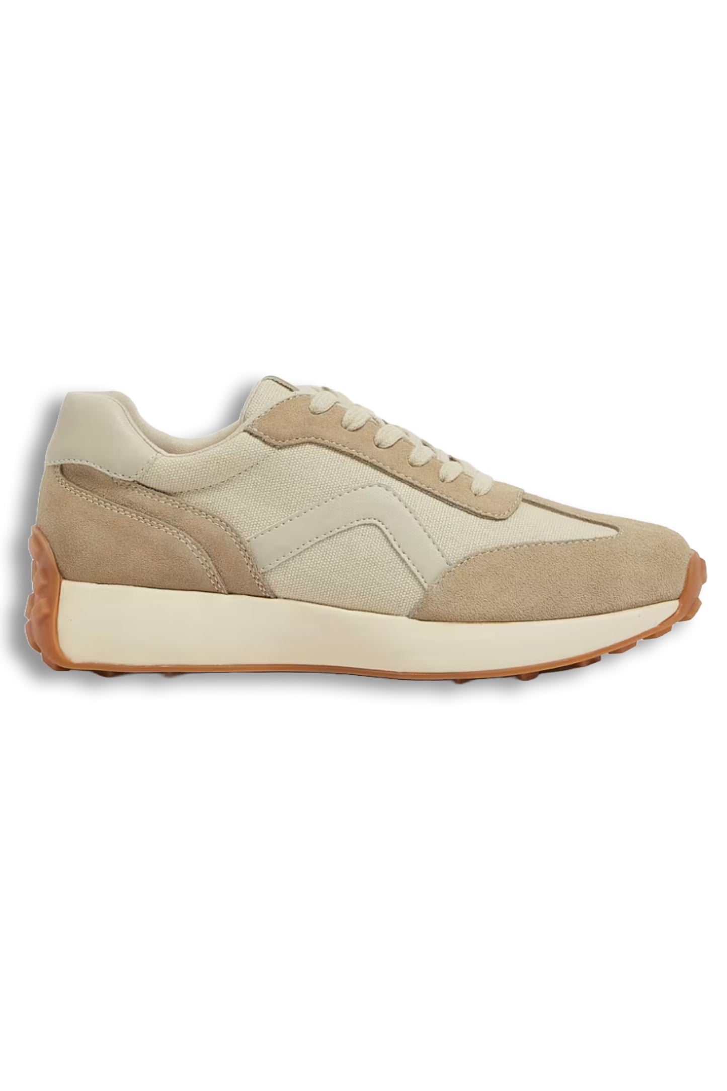 Leather Lace Up Side Detail Trainers