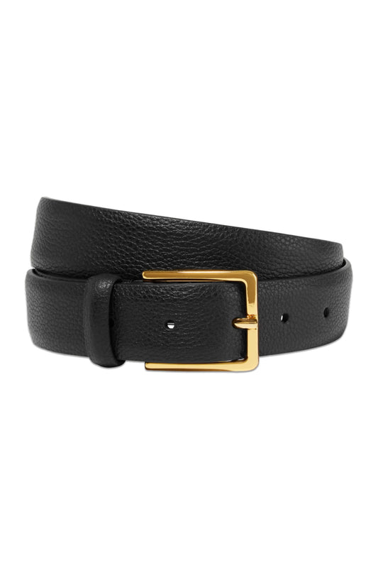 Textured-Leather Belt