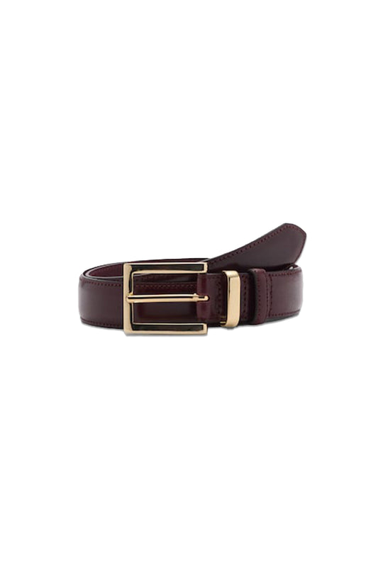 Leather Belt With Square Buckle