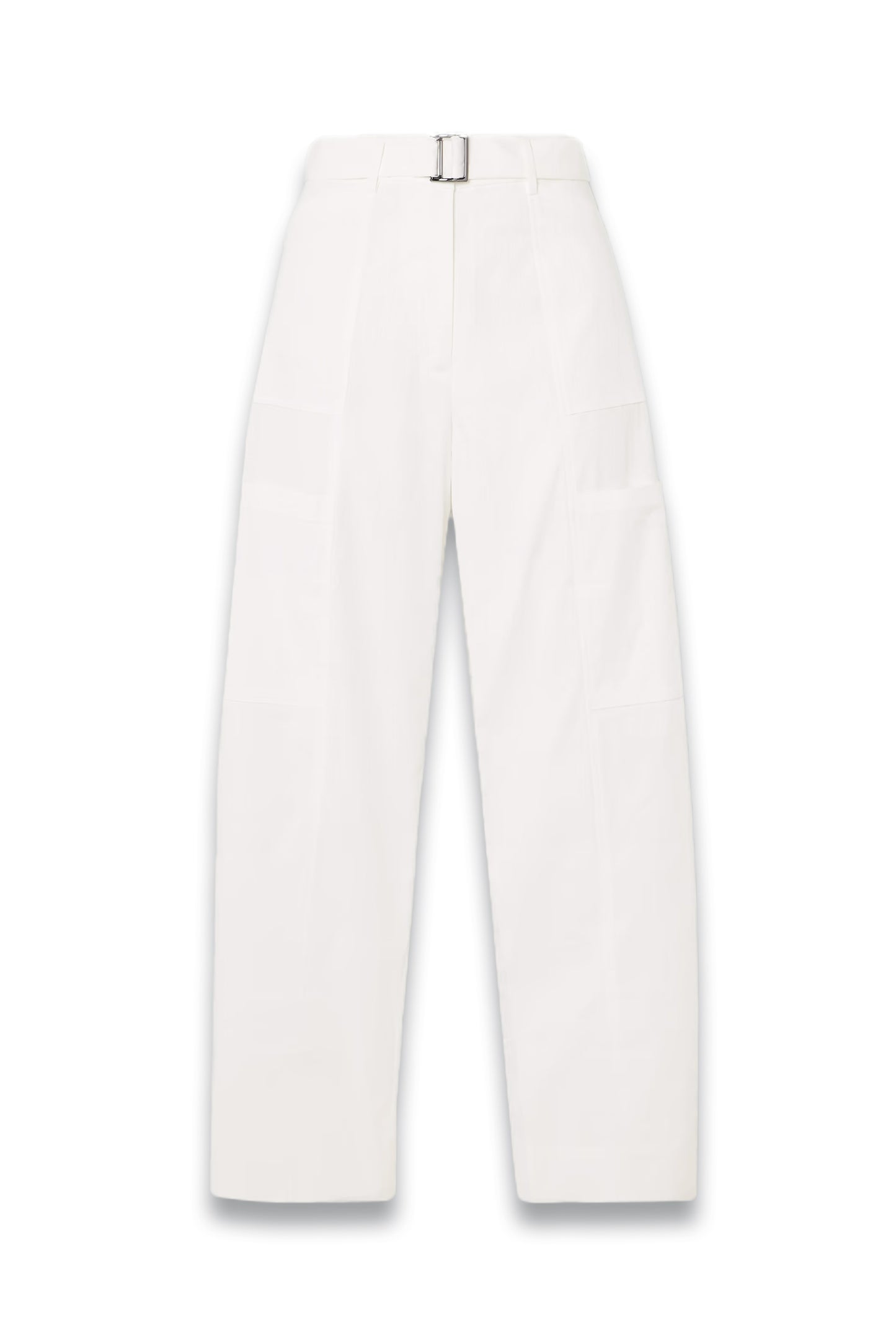 Utility Belted Cotton-Blend Wide-Leg Pants