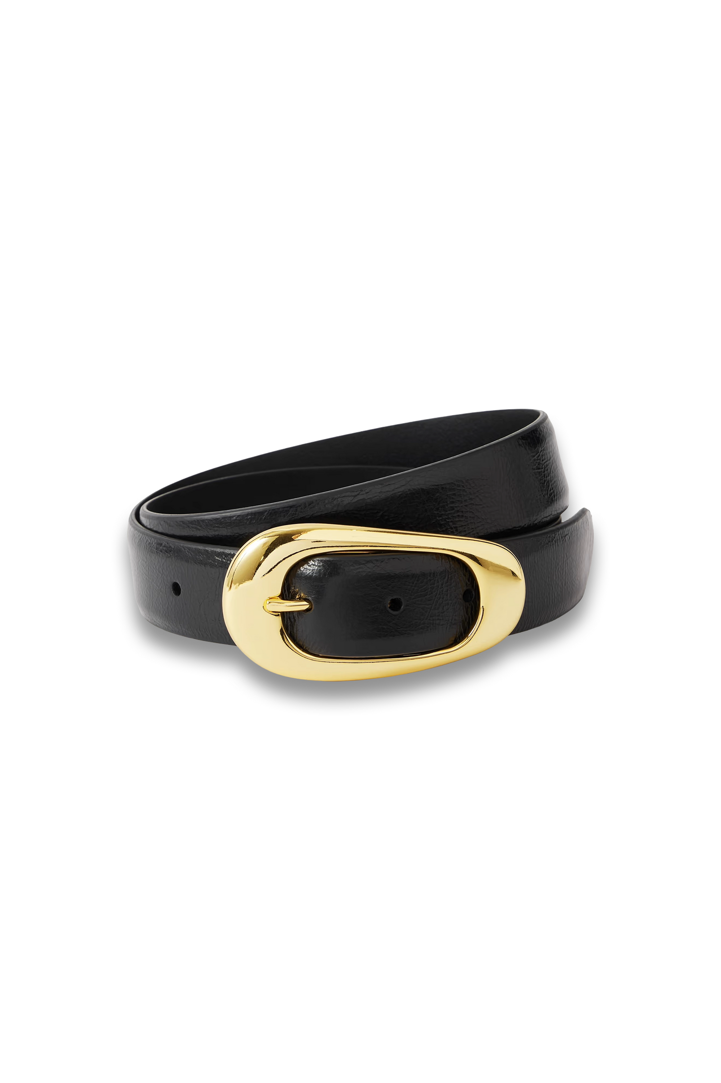 Textured Patent-leather Belt