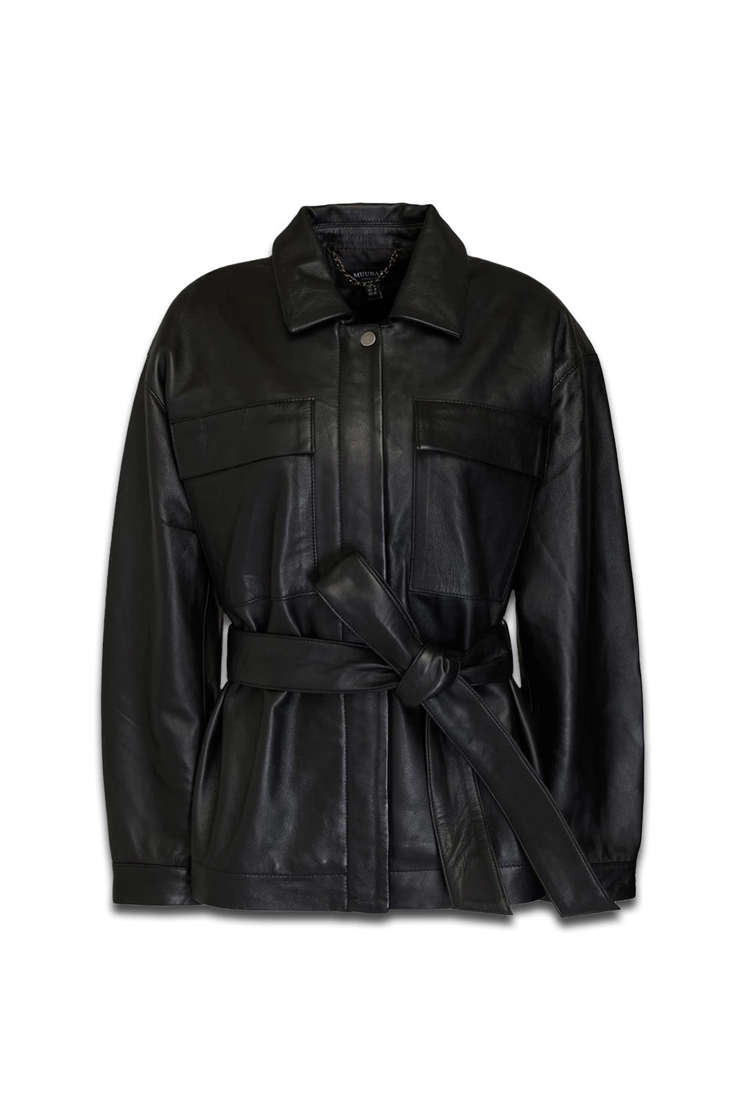 Belted Leather Jacket