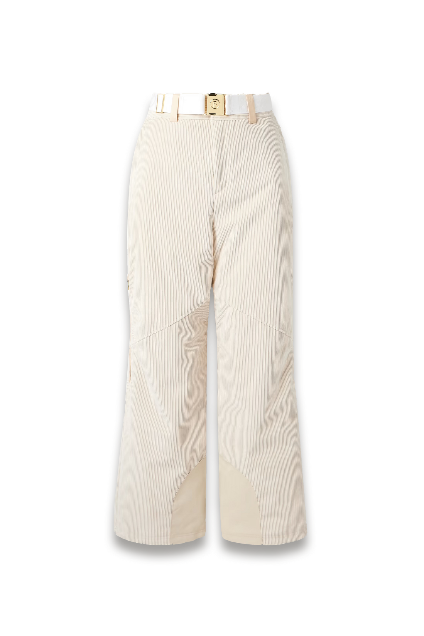 Belted Panelled Corduroy, Twill and Canvas Ski Pants