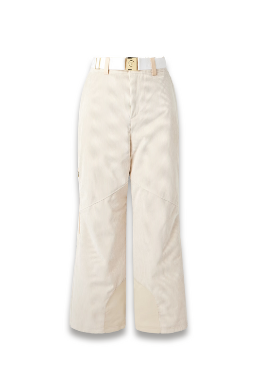 Belted Panelled Corduroy, Twill and Canvas Ski Pants
