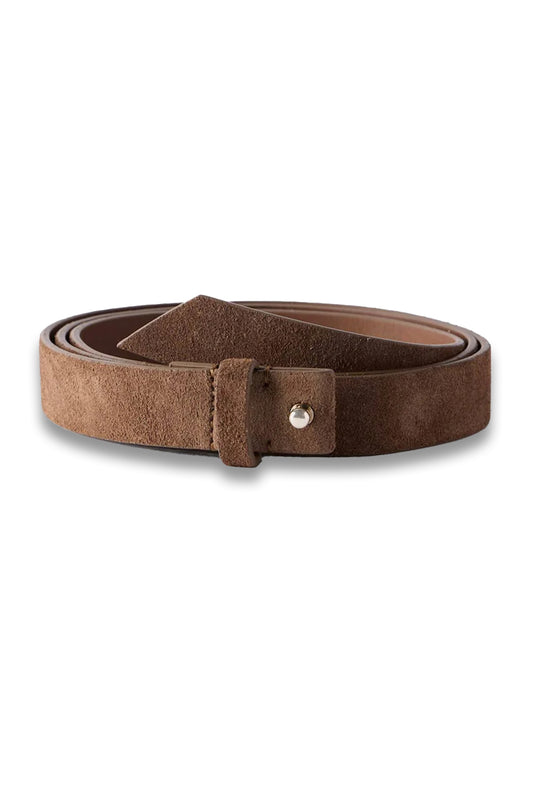 Tan Suede Tie Belt