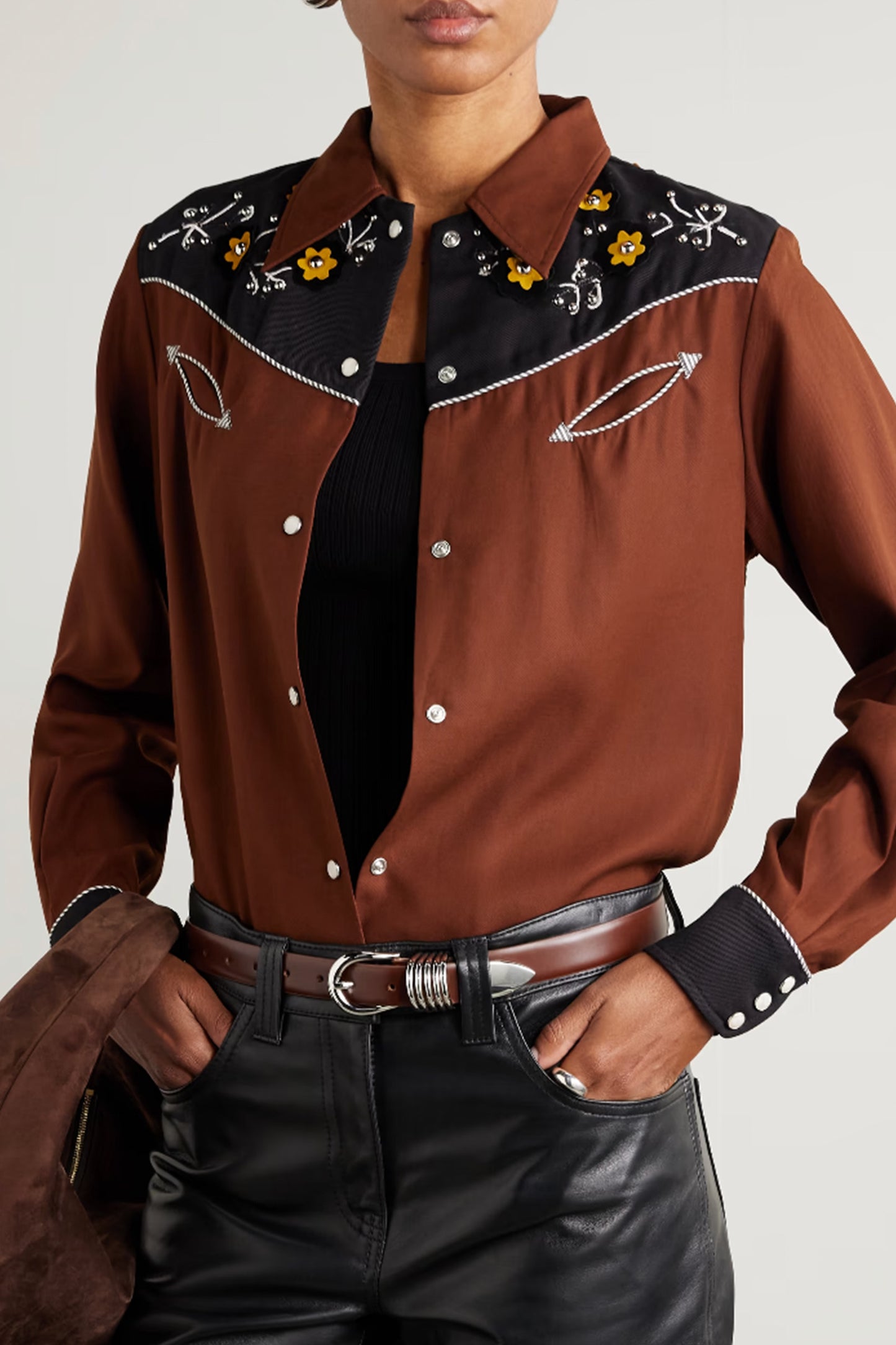 Hollyhock Leather Belt