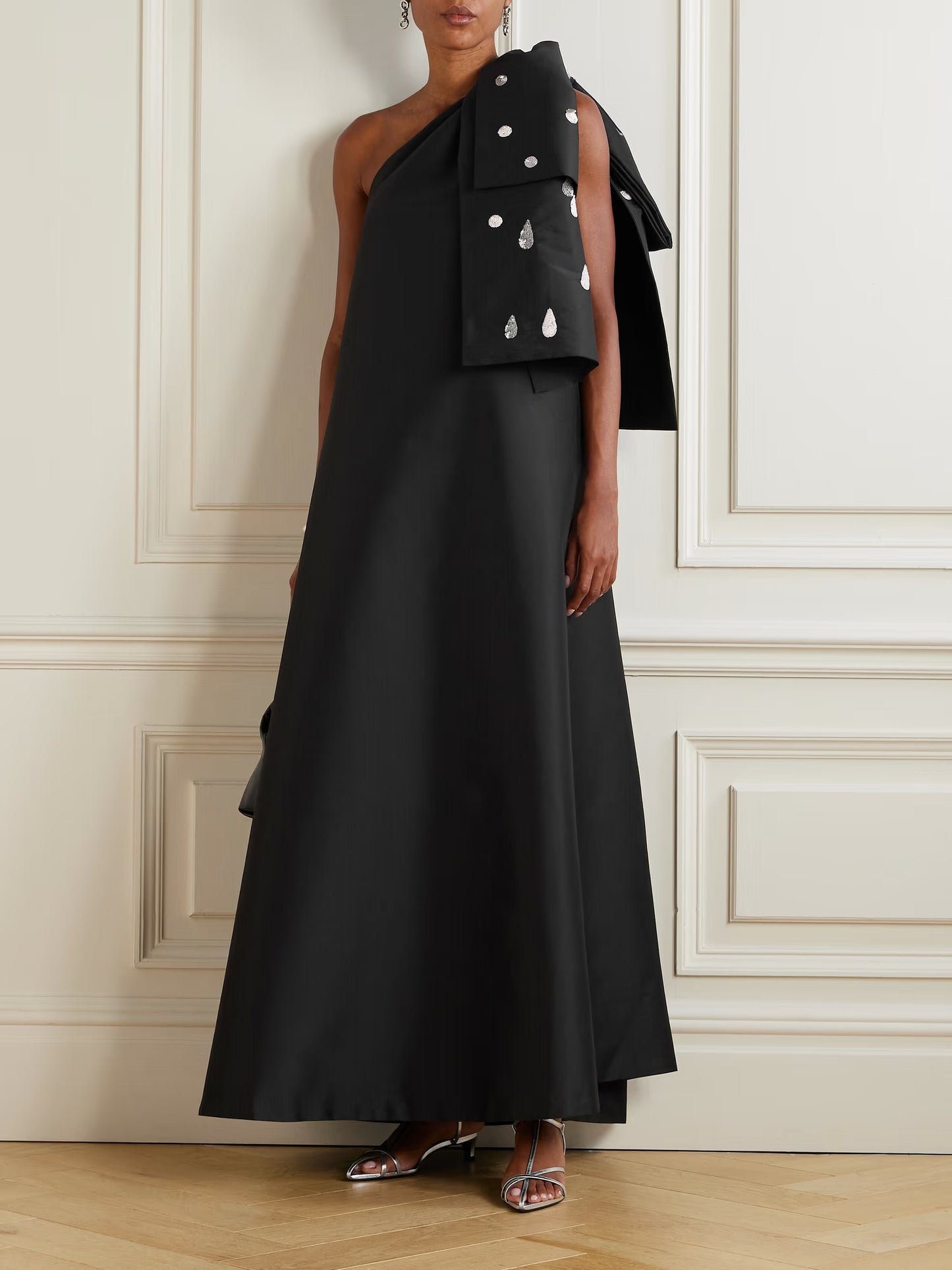 Winnie One-shoulder Sequin-embellished Taffeta Gown