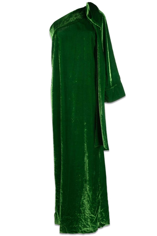 Nel One-shoulder Velvet Gown