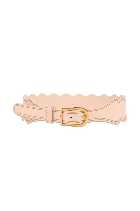 Scalloped Leather Belt