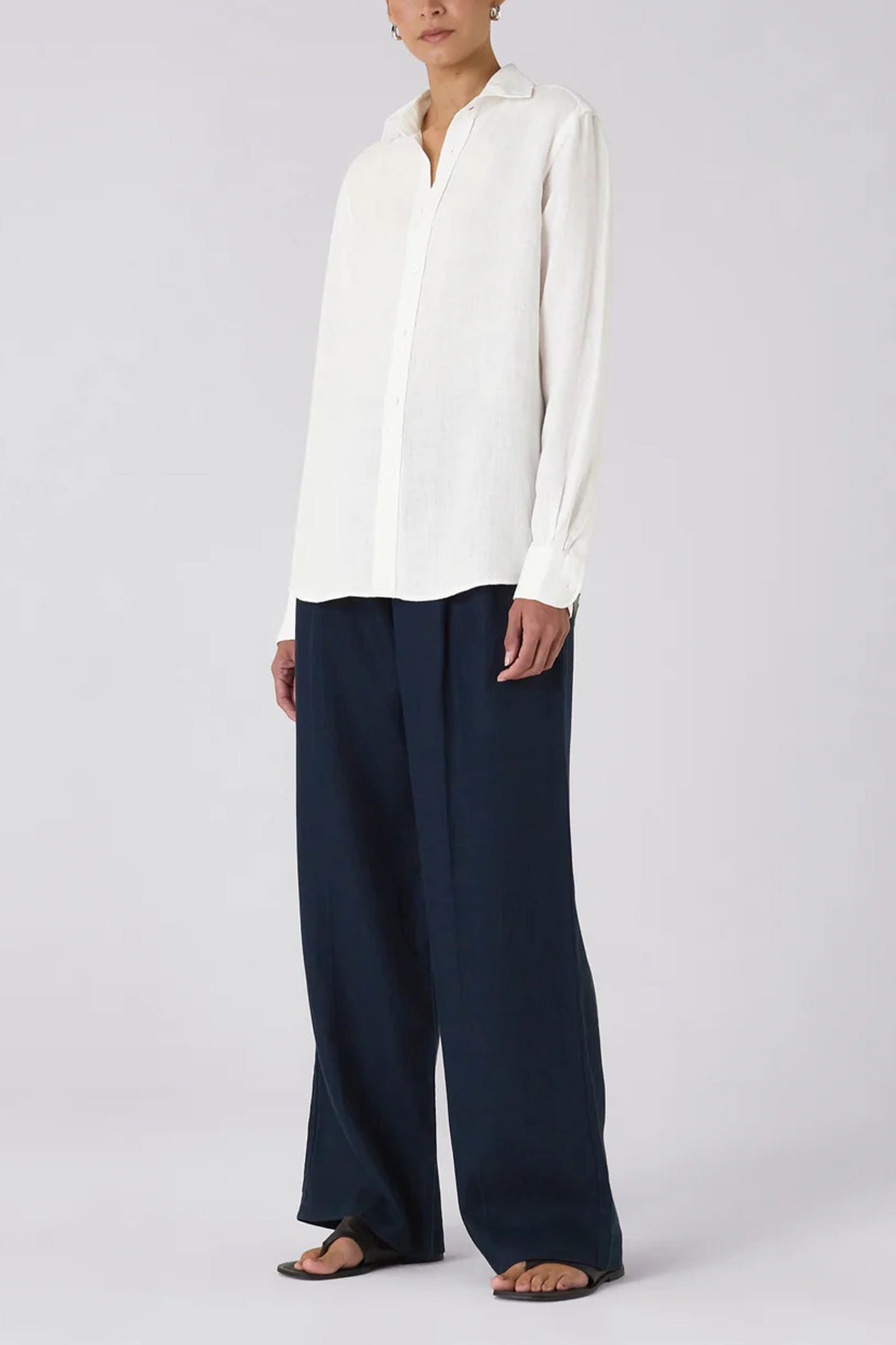 The Boyfriend White Linen Shirt