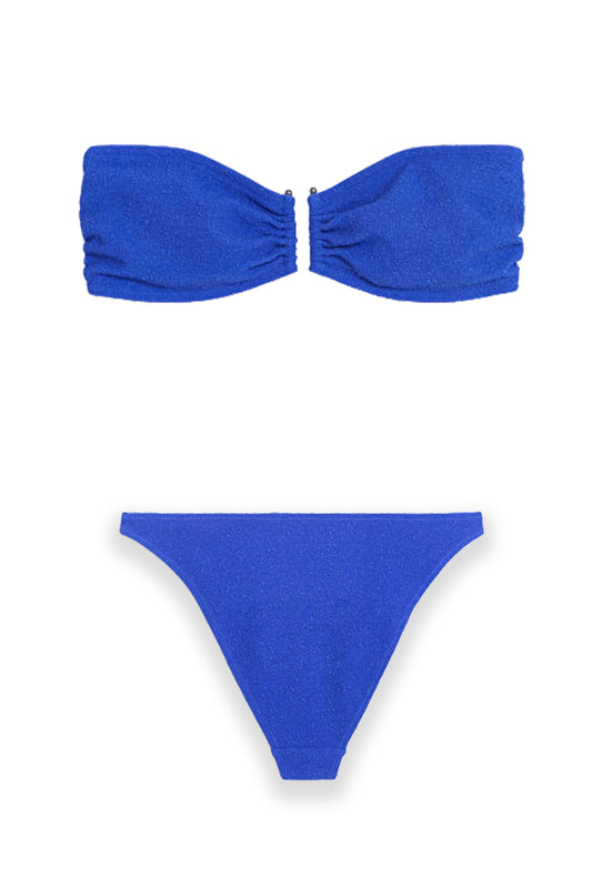High-waist Textured Bikini Set