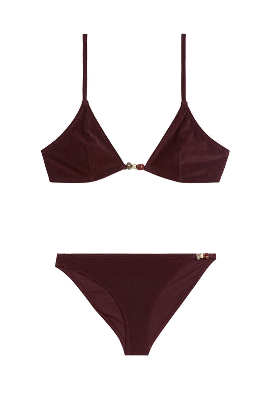 Bead-detail Bikini Set