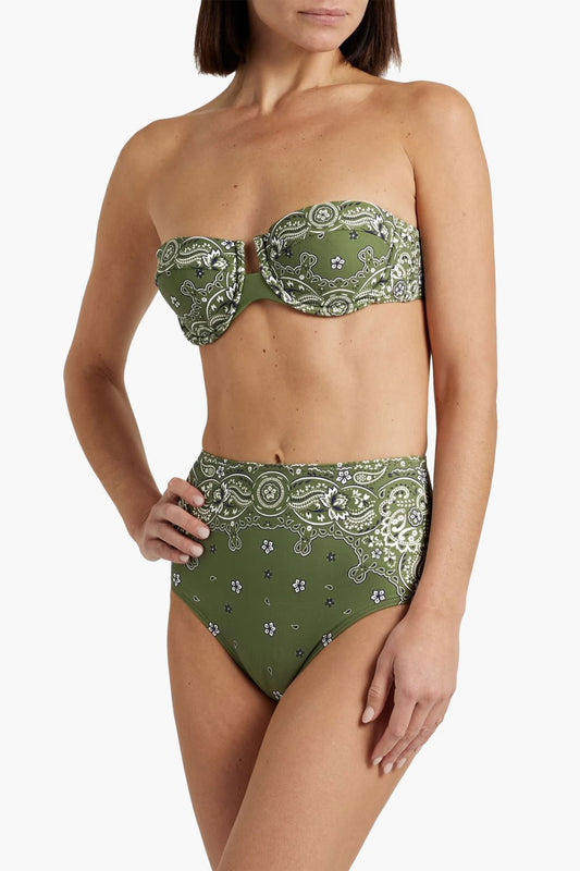 Paisley-print Underwired Bikini