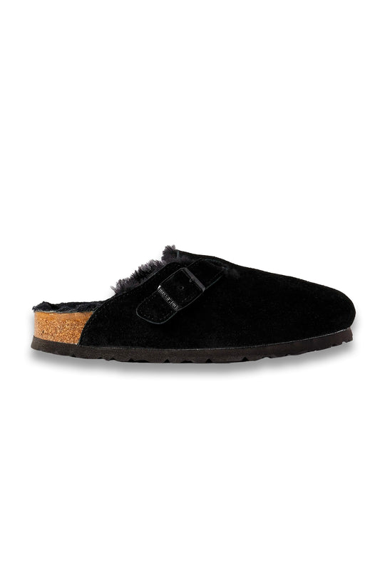 Boston Shearling-Lined Suede Clogs
