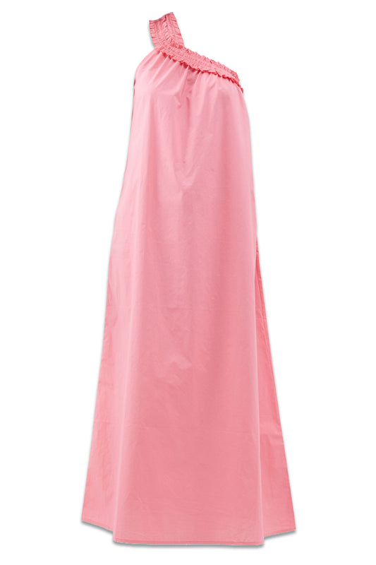 Donatella One-shoulder Cotton-poplin Maxi Dress
