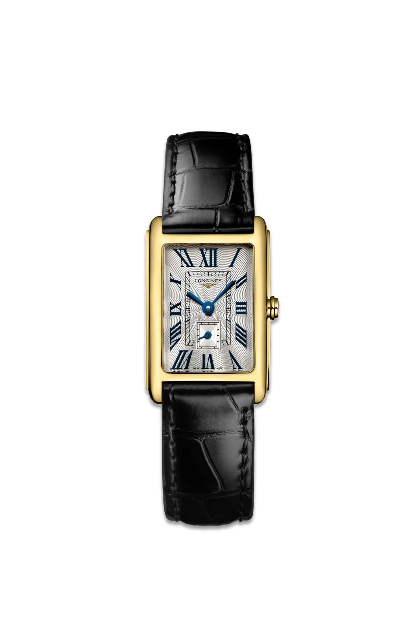 Dolcevita With Silver Dial & Black Alligator Strap