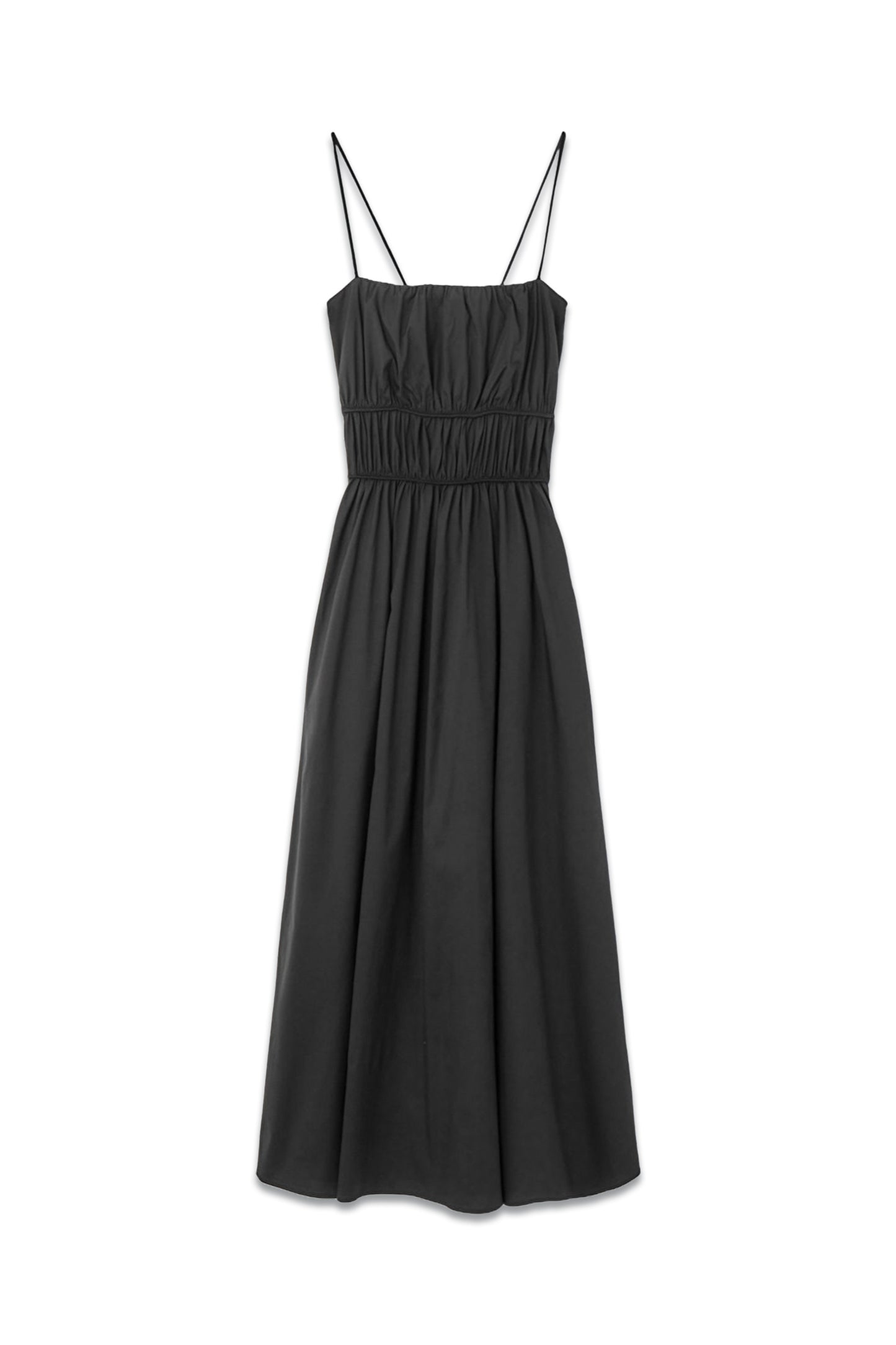 Gathered-Waist Midi Dress