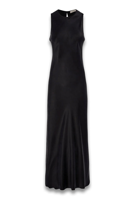 Valencia Slip Dress Black Silk