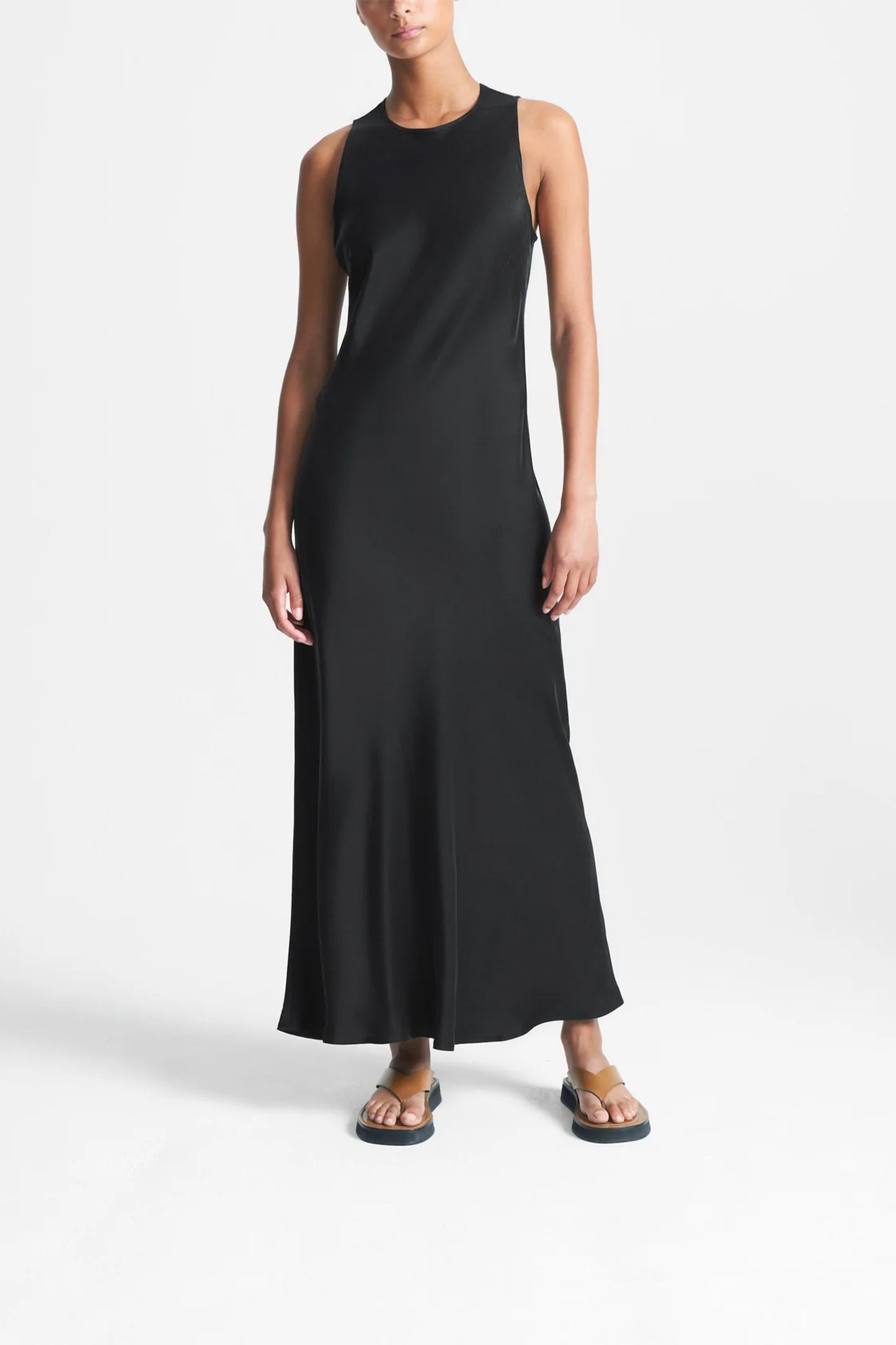 Valencia Slip Dress Black Silk