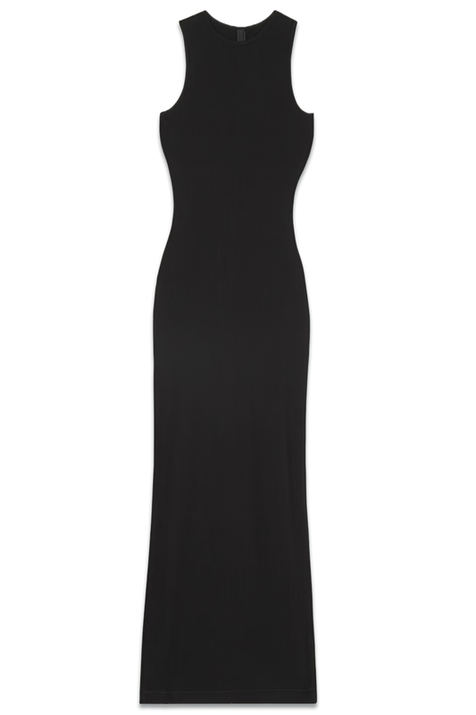 Soft Lounge Ribbed Stretch-modal Maxi Dress - Onyx