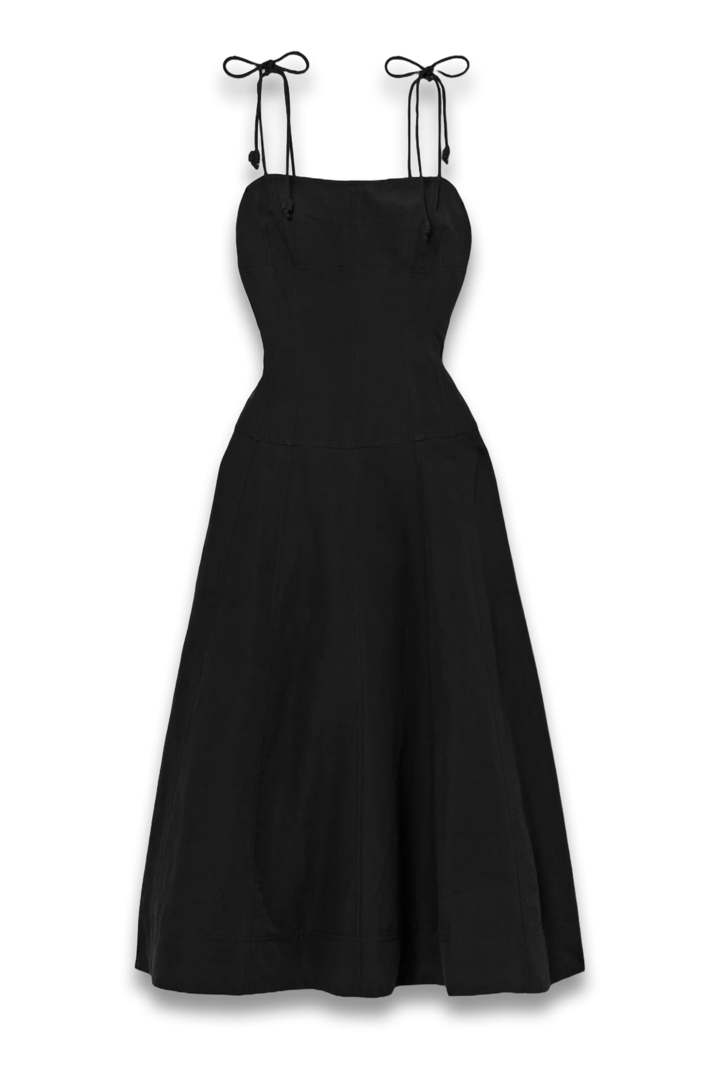 Batista Cotton, Linen and Silk-blend Poplin Midi Dress