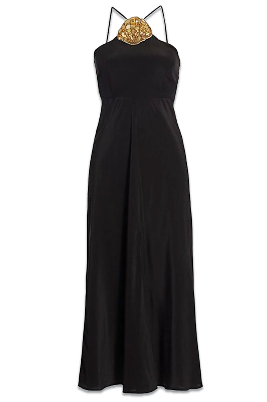 Rent - Lana Halter Shell-Detail Dress