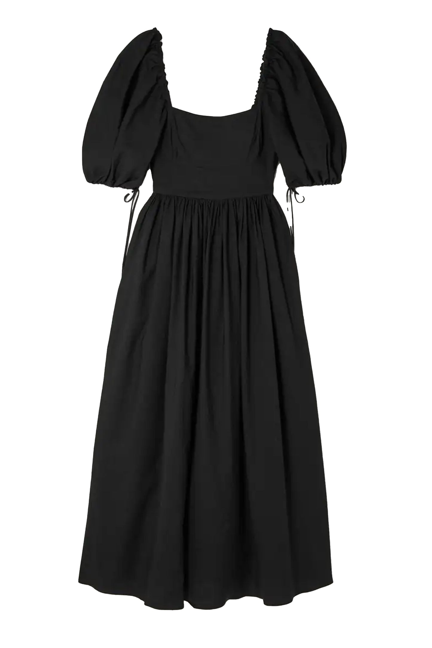 Gathered Stretch-linen And Lyocell-blend Maxi Dress