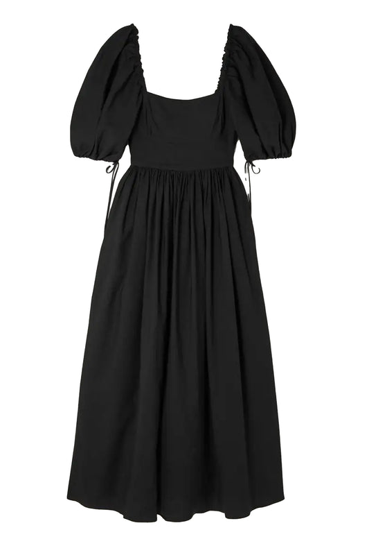 Gathered Stretch-linen And Lyocell-blend Maxi Dress