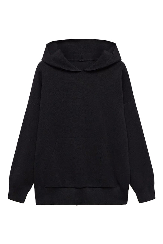 Mango Brandy Hooded Jumper, Black