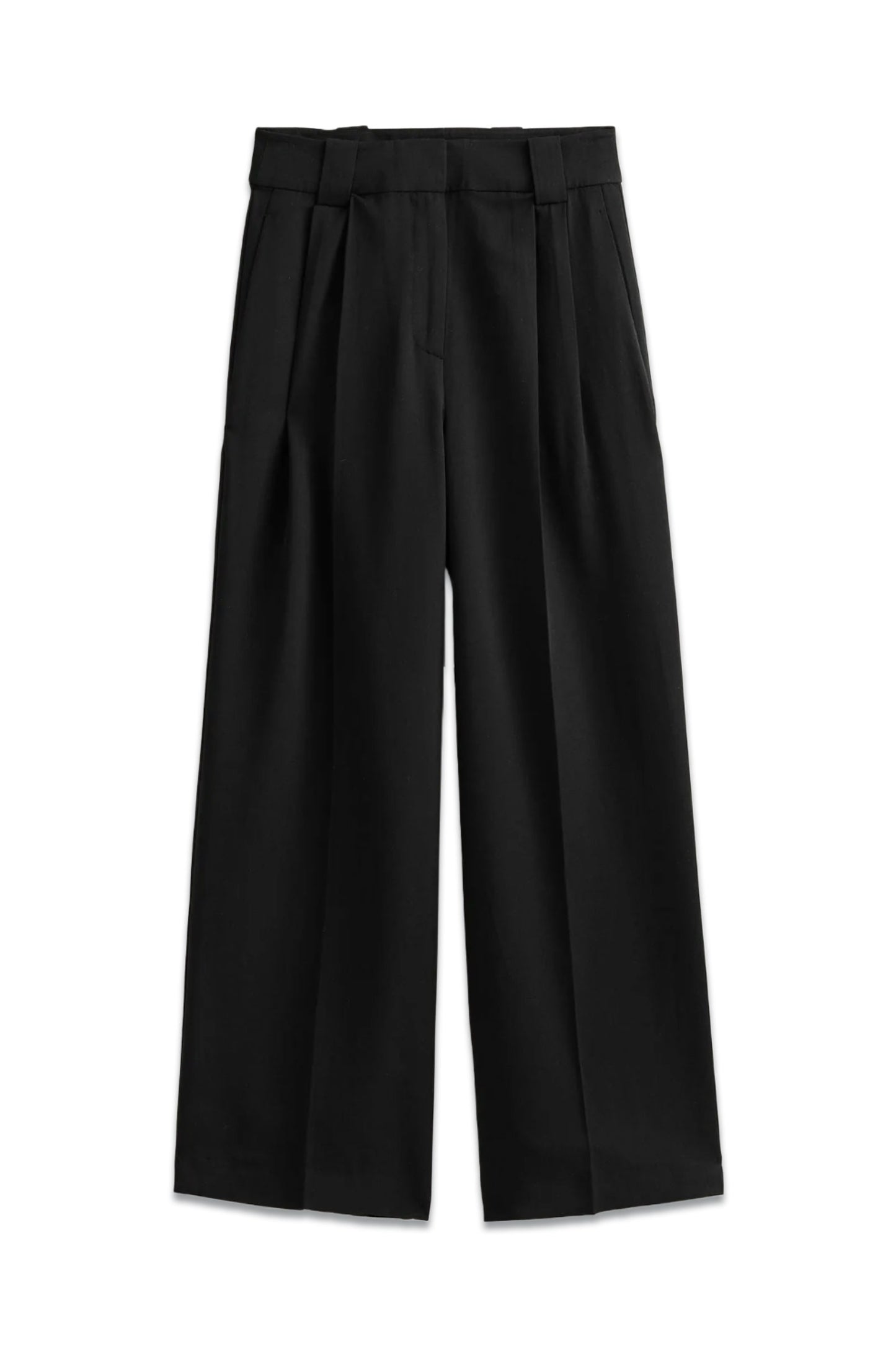 Black Islington Wide Leg Trousers