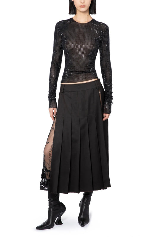 Brone Midi Skirt In Bitter Chocolate
