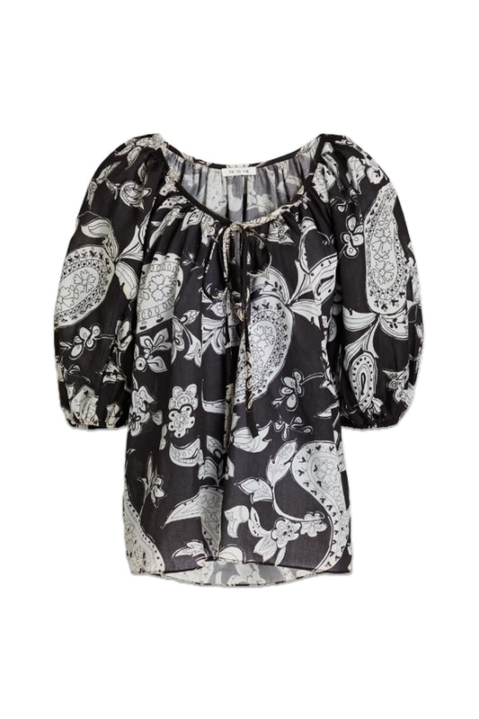 Juno Paisley-Print Mousseline Blouse