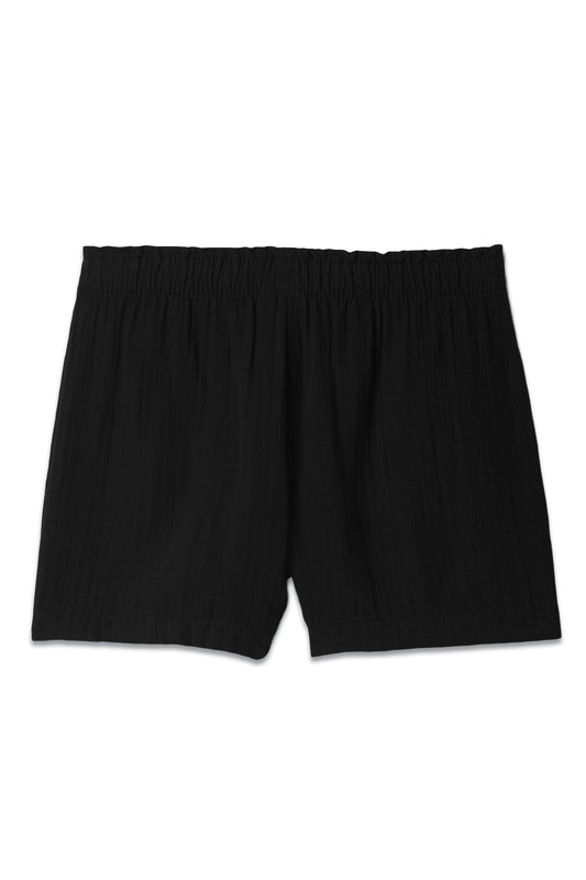 Crinkle Cotton Pull On Short