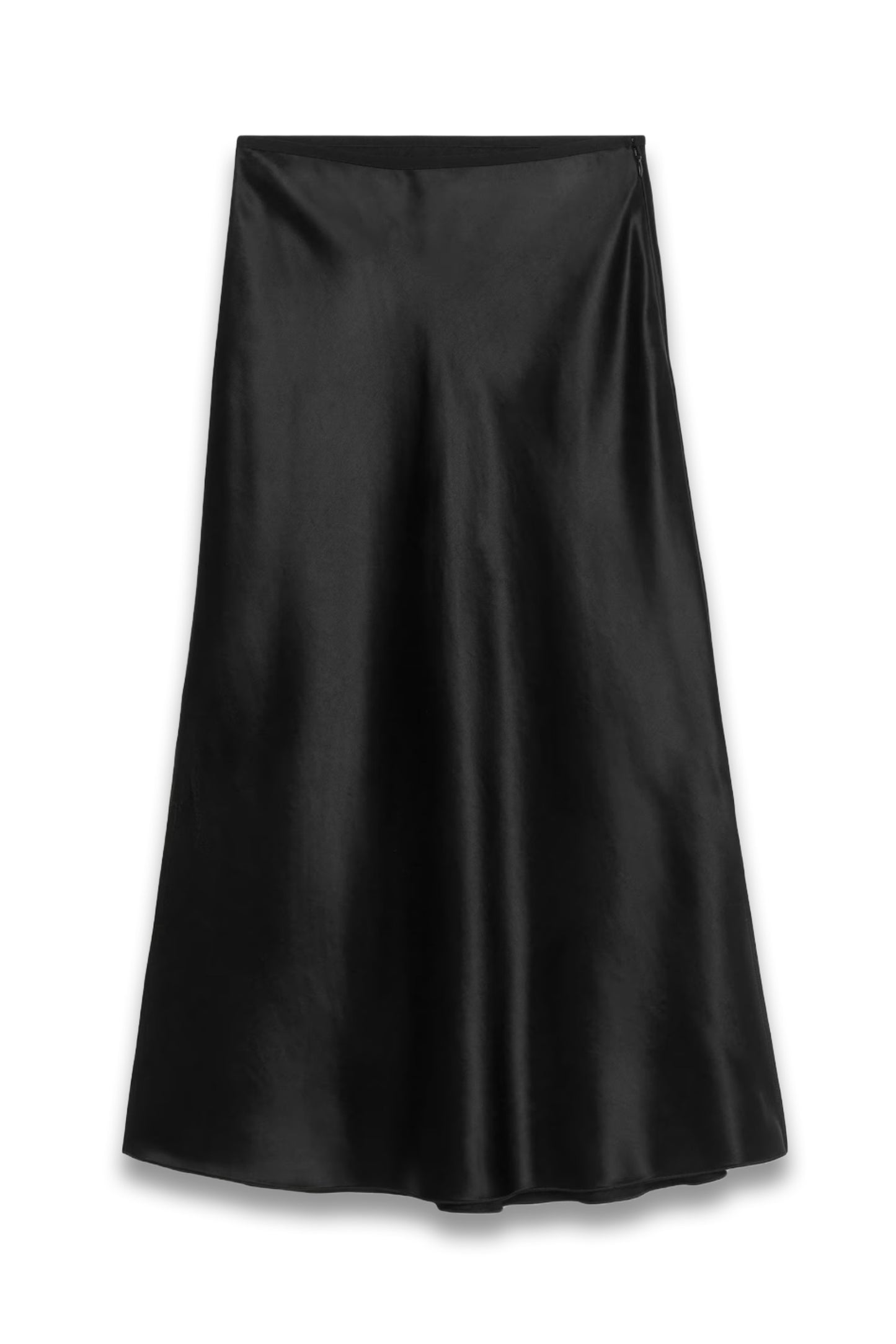 Bias-Cut Satin Skirt