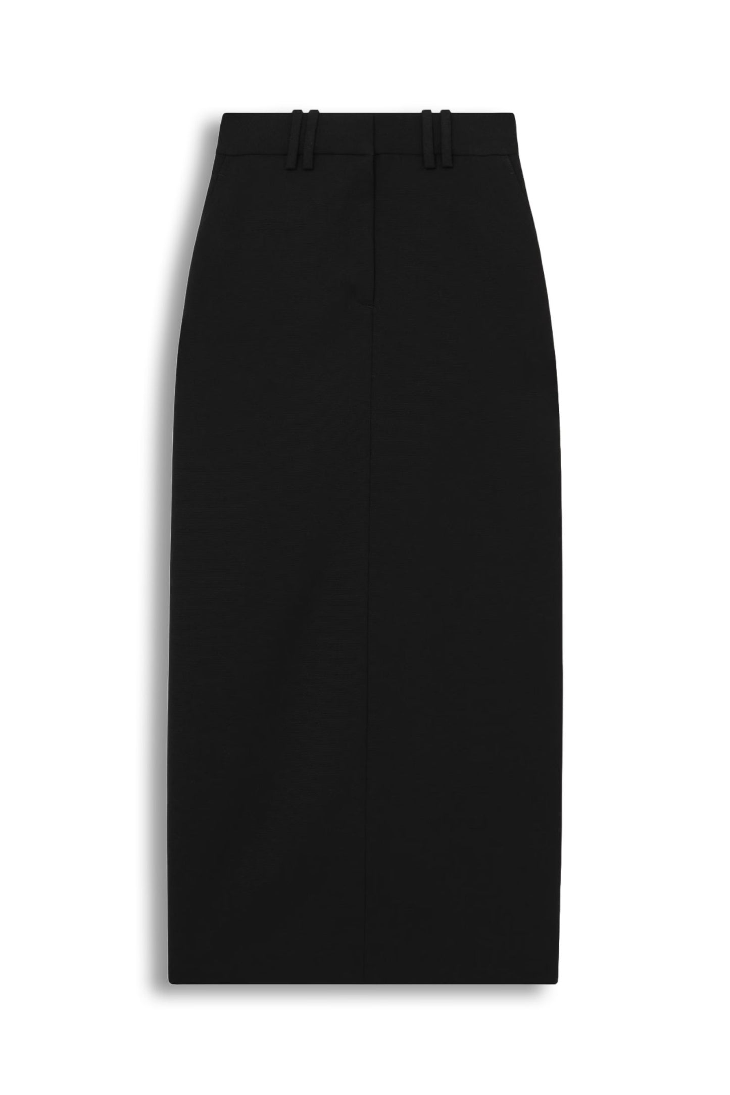 Brittany Wool-Blend Tailored Pencil Skirt in Black
