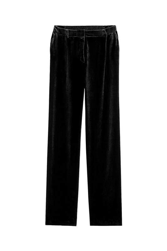 Carina Velvet Trousers, Black