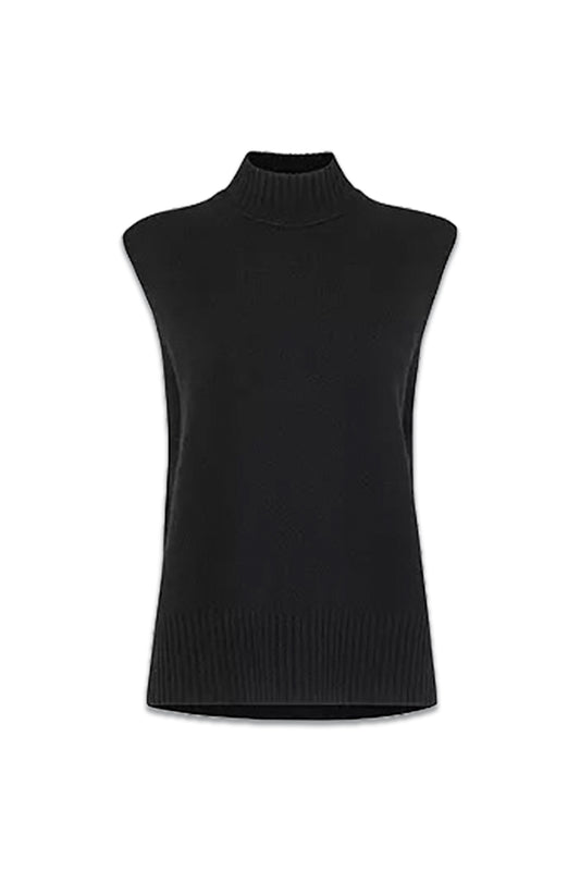 Funnel Neck Wool Tank Top