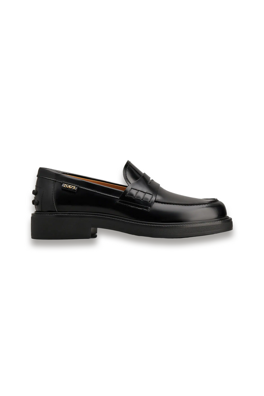 Black Loafers in Leather