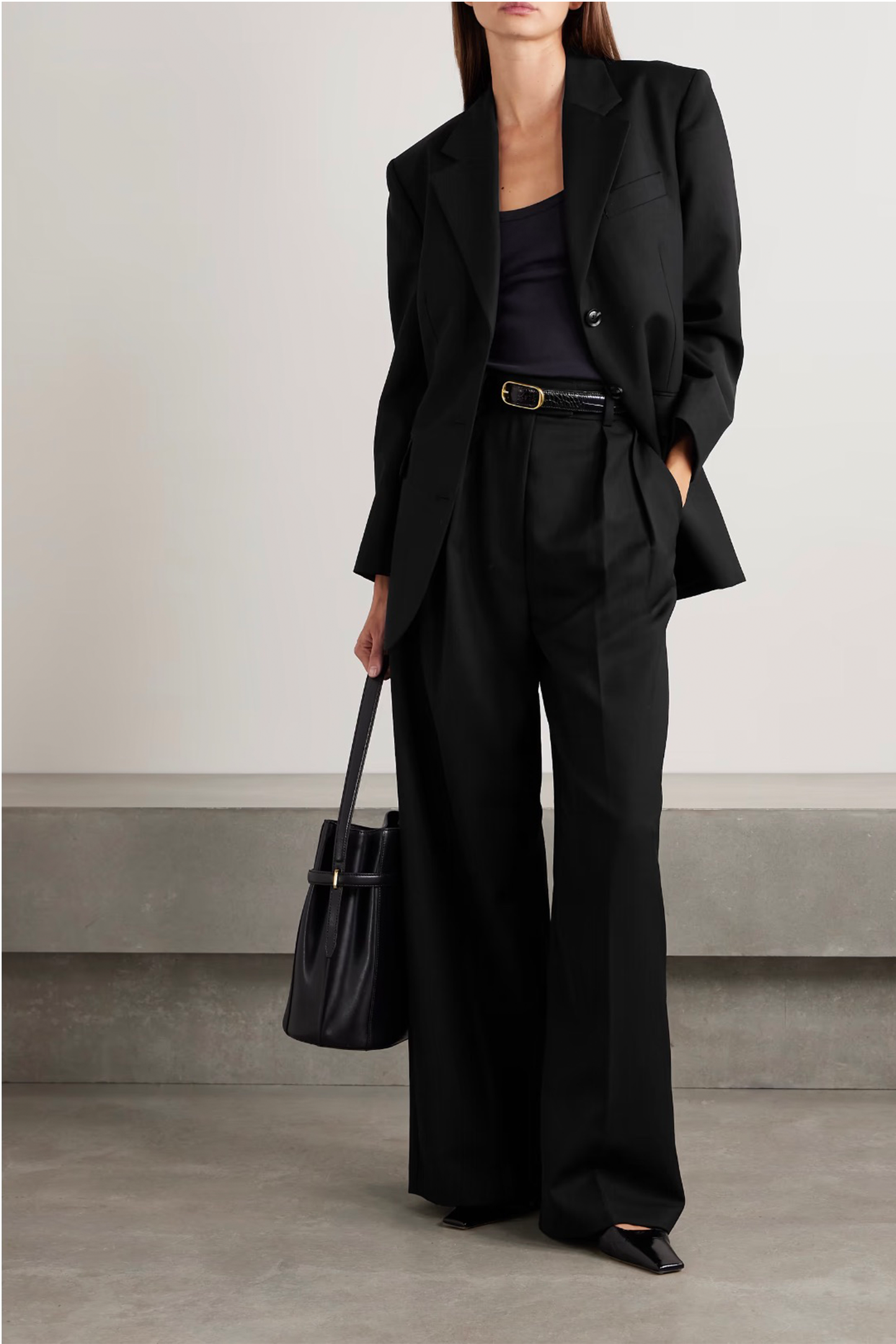 Sara Oversized Woven Blazer