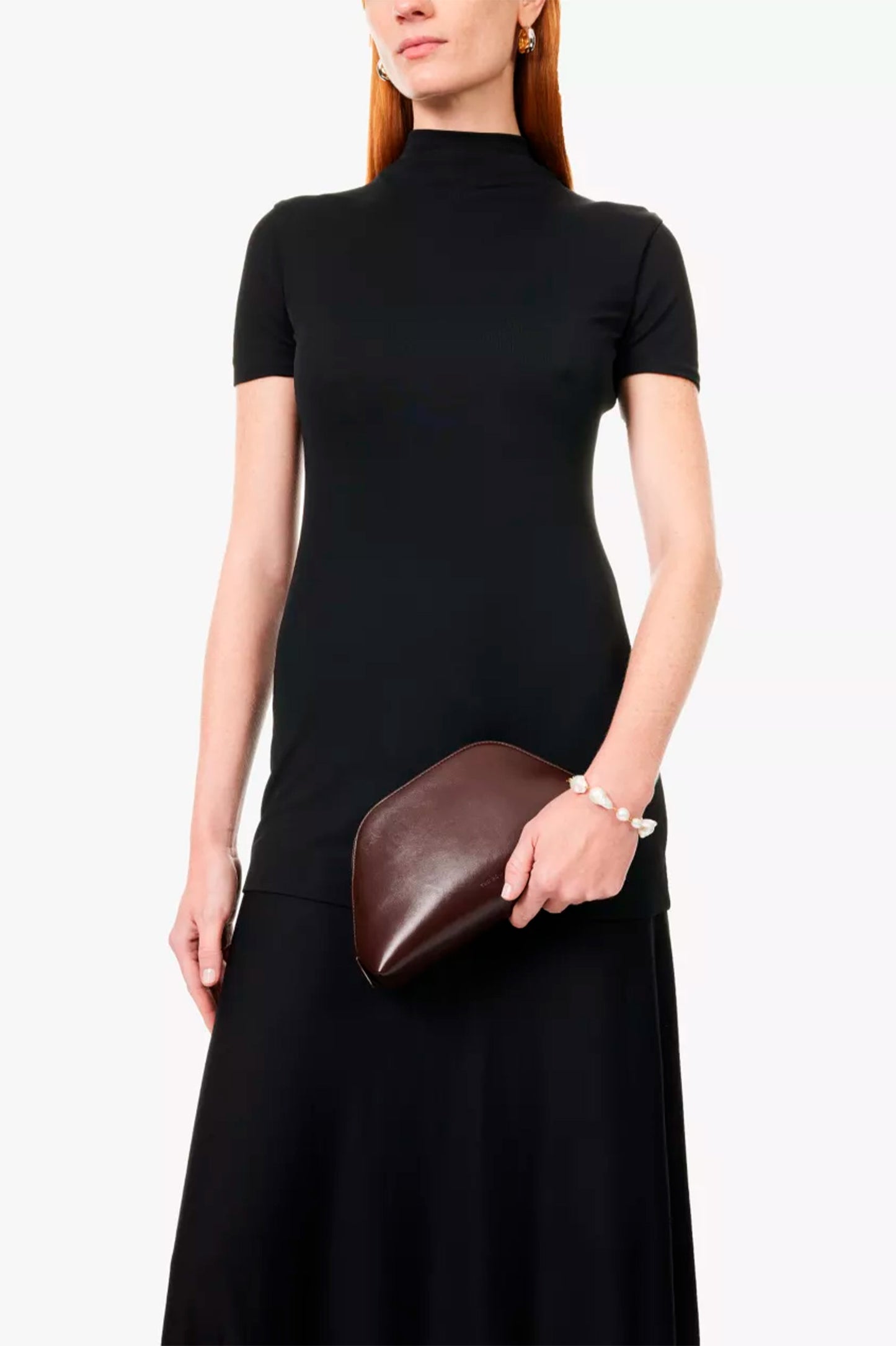 Devon Debossed-Branded Leather Pouch